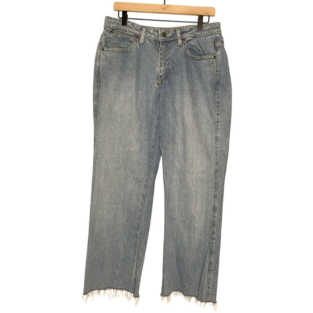 Aura Wrangler Womens regular Rise Blue Jeans Straight Light Wash 8R
